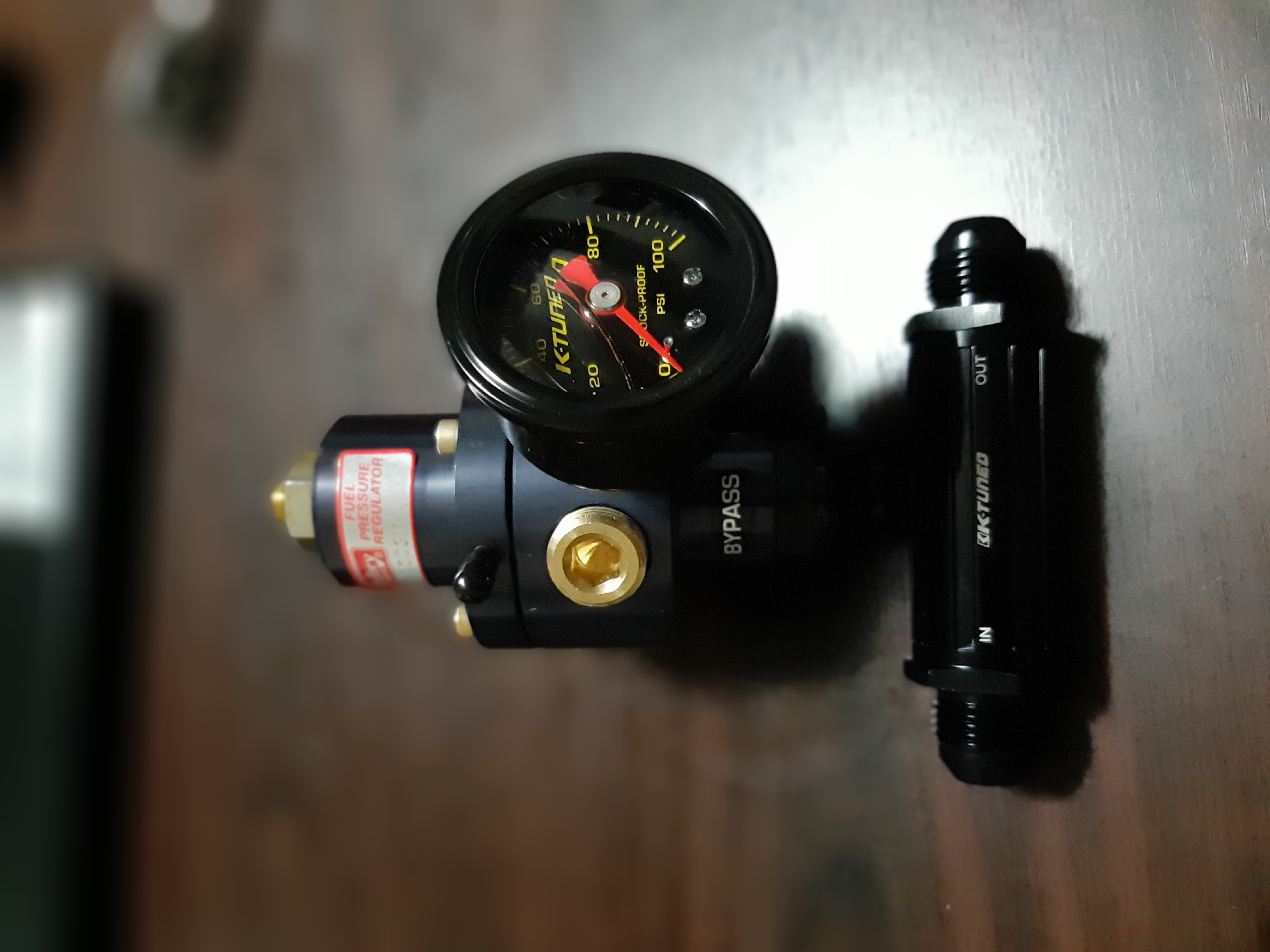 Mallory FPR and K-Tuned fuel pressure gauge w/filter
