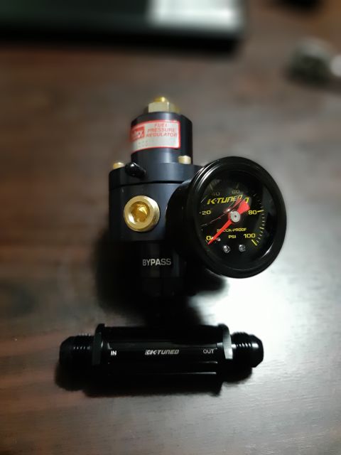 Mallory FPR and K-Tuned fuel pressure gauge w/filter